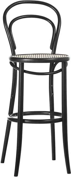 TON No 14 Barstol 61 cm Rattan/Sort